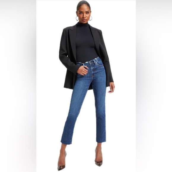 Good American Denim - Good American Good Straight Split Pockets Women's Jeans Indigo032